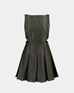 VESTIDO TABLEADO METÁLICO