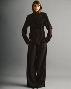 PANTALÓN GRETA CHOCOLATE LÍNEAS