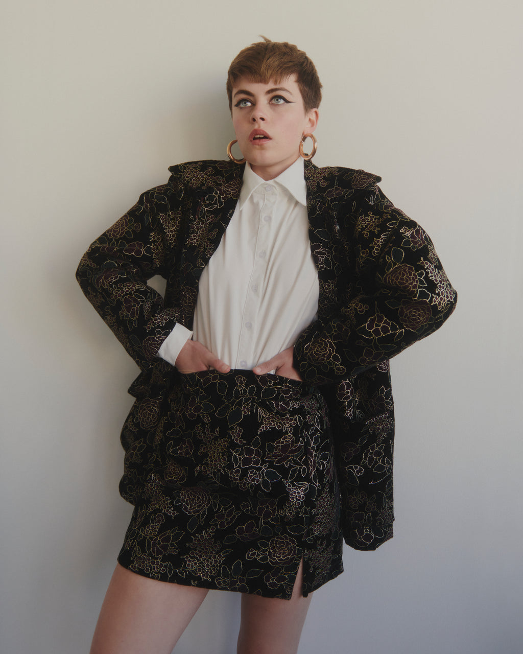 Chaqueta Cala terciopelo negro - Pre order