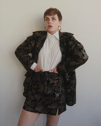Chaqueta Cala terciopelo negro - Pre order