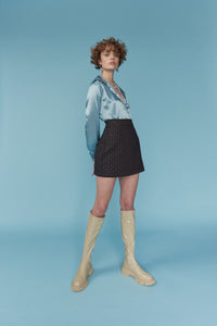 Falda Gracia lana azul marino