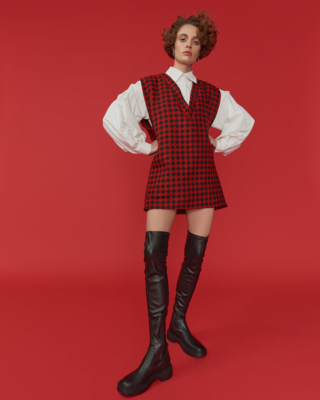 Vest Carlota lanilla rojo