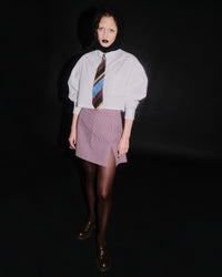 Falda Gracia burdeo-gris